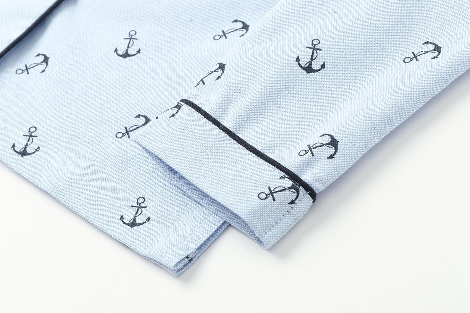 Mud Kingdom Boys Pajamas Set with Notch Collar Anchor Pattern Long Sleeve - Image 5