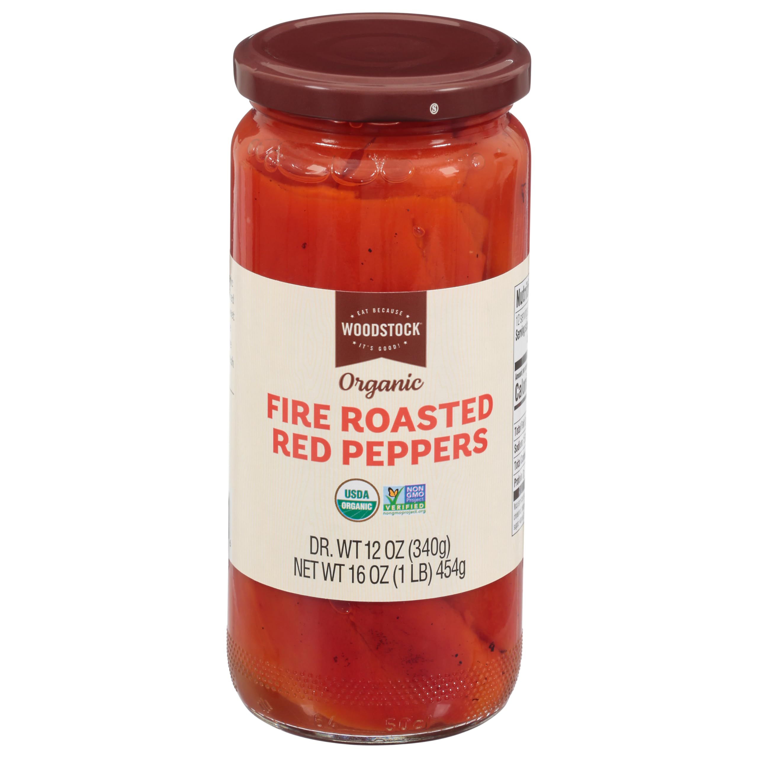 Amazon.com: Woodstock, Organic Fire Roasted Red Peppers, 16 Ounce