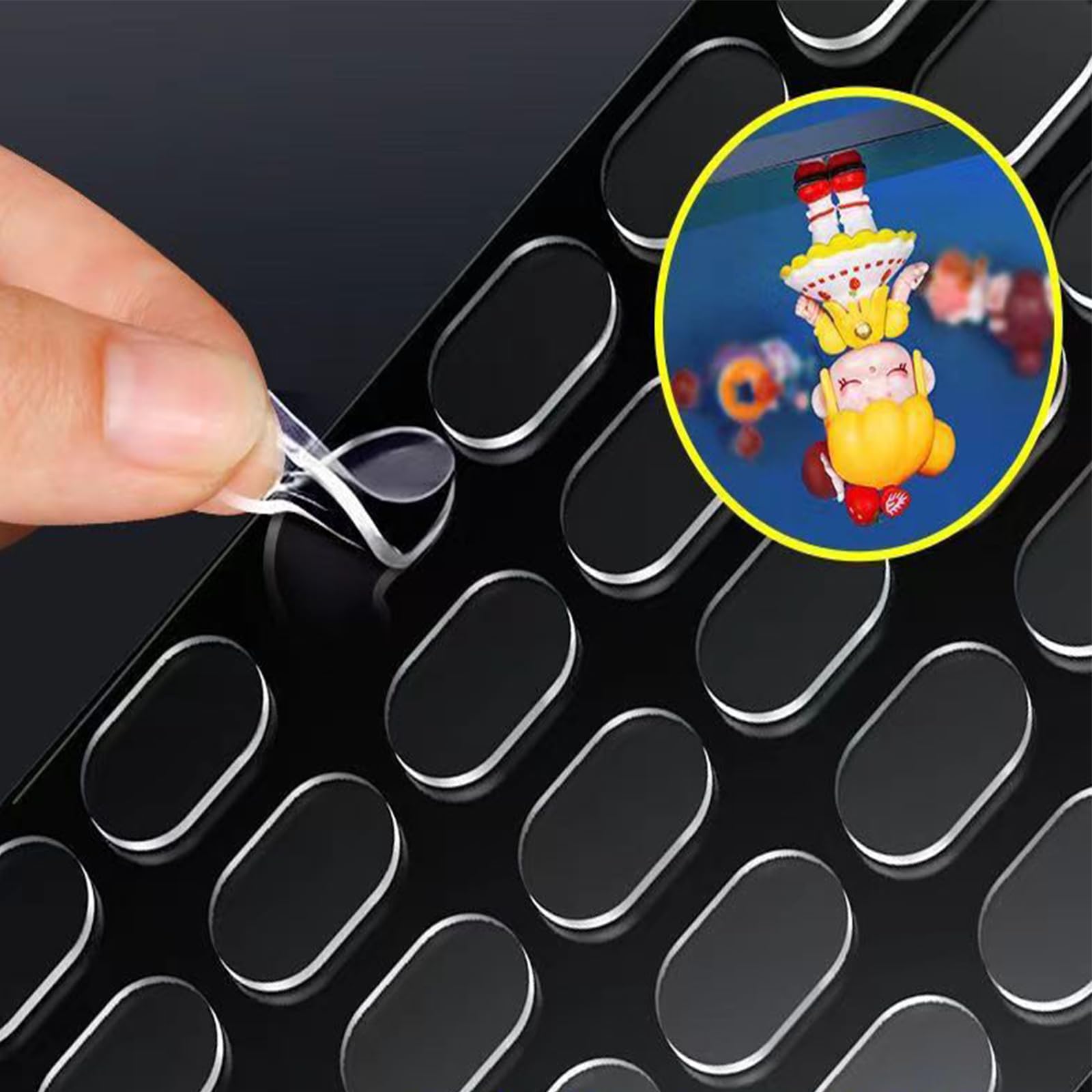 Lot De 60 Pastilles Adhésives Double Face Transparentes En Acrylique Sans Traces - Autocollant Puissant - Imperméable - Pour Loisirs Créatifs, Art, Fournitures De Bureau (30 Mm