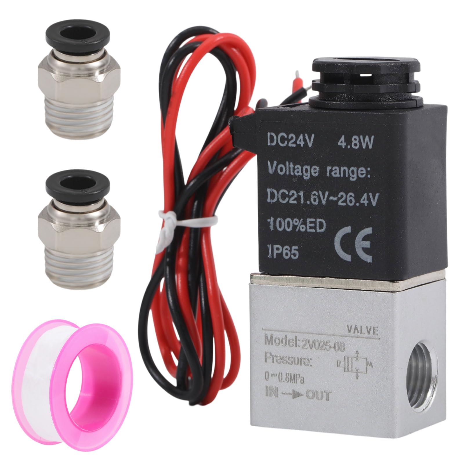 Électrovanne 24V étanche IP65 pour contrôle de débit gaz et eau NPT