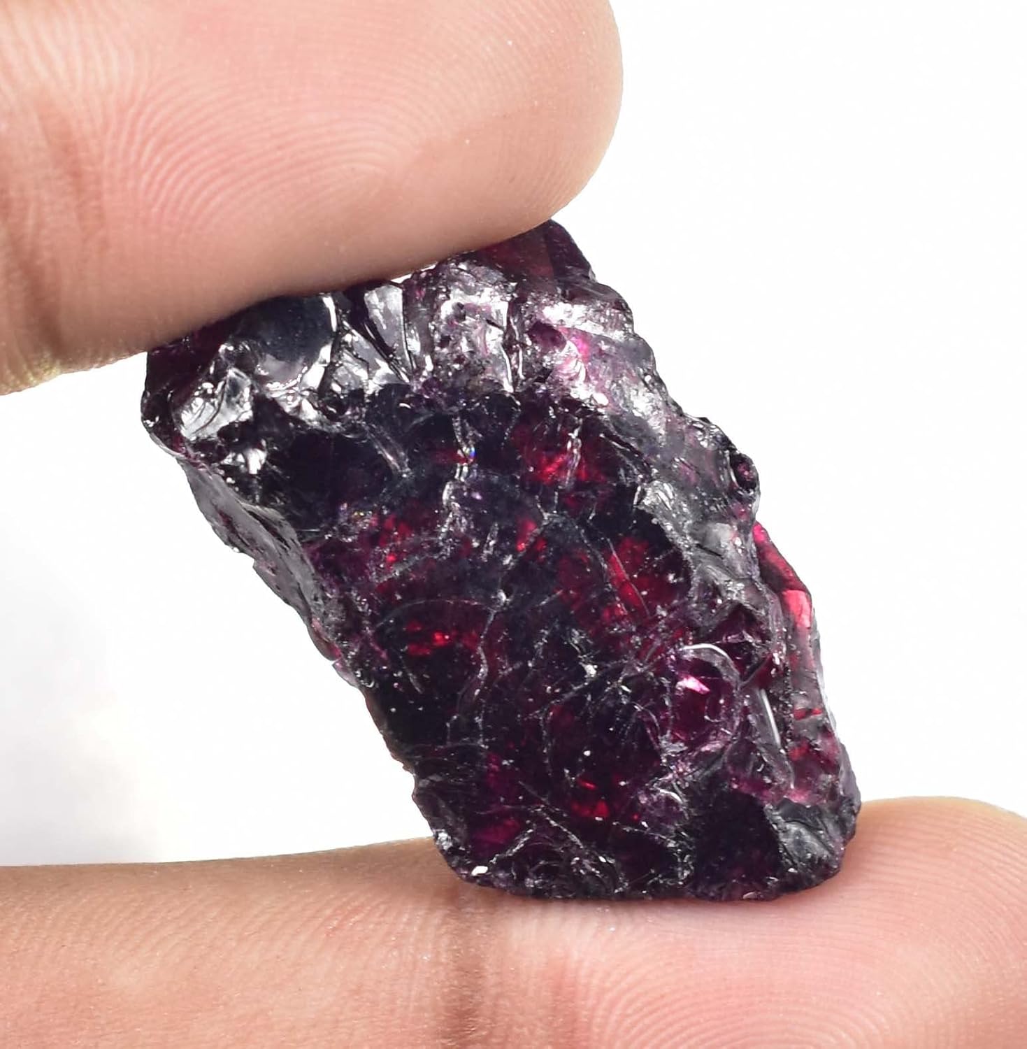 Generic AAA+ 100.20 Ct Very Rare Natural Red Painite Rocks Rough Unheated Burmese Facet (GIT) Certified Very nice Quality 26.08 x 19.51 x 14.86 mm