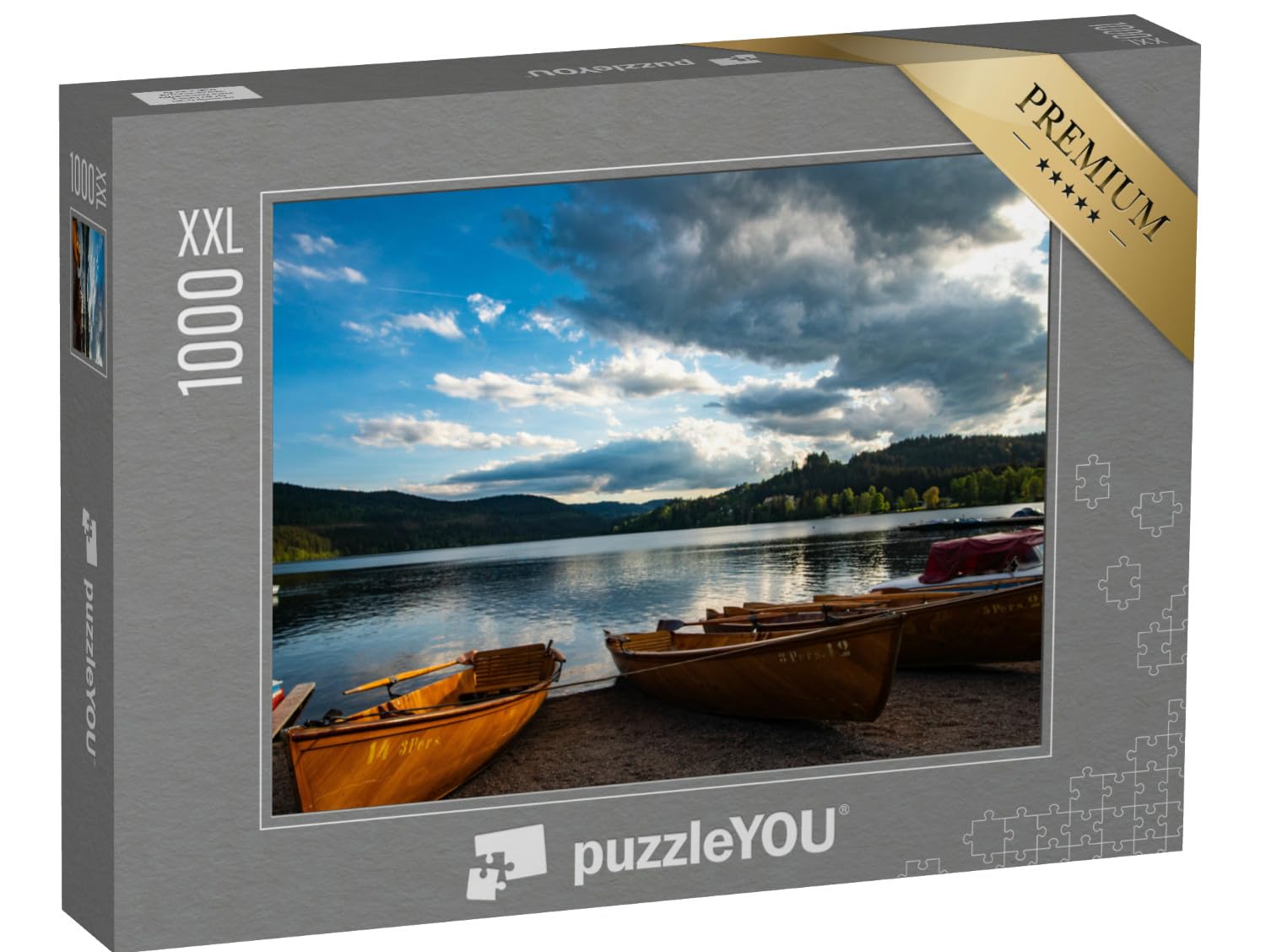 Puzzle 1000 Teile XXL „Nachmittag am Titisee, Schwarzwald, Baden-Württemberg, Deutschland“