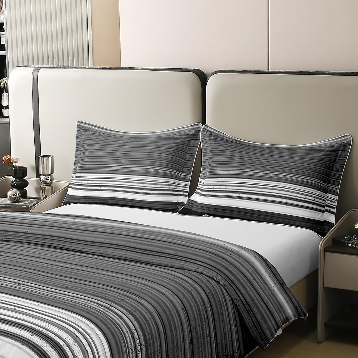 Set Copripiumino Reversibile Sleepdown Righe - Matrimoniale 200x200 Cm Con Federe, Morbido E Facile Da Lavare