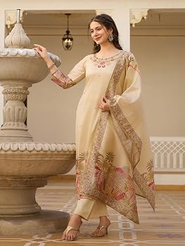 Kurti Traditionnel Jaipur Rayon Pour Femme – Ensemble Chic Avec Pantalon, Design Attrayant Multi-Couleurs