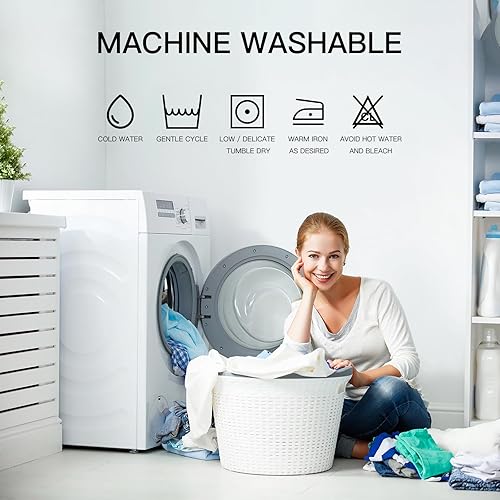 Miniatura 7 de Deep Dream - Juego de 2 fundas de almohada estándar 100% algodón de 600 hilos, 20 x 26 pulgadas, cierre de sobre súper suave y transpirable (negro)