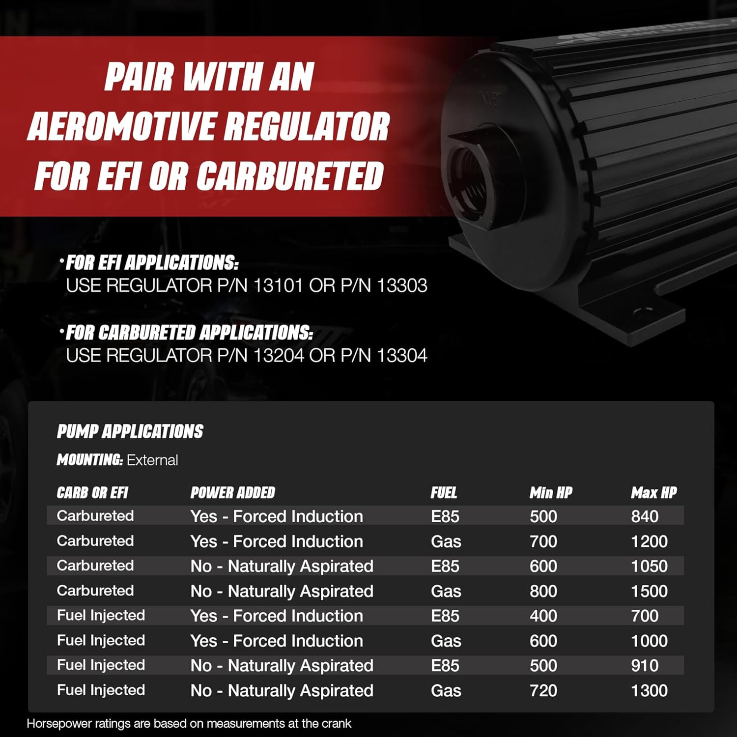 Aeromotive A1000 Marine Inline Fuel Pump - 12V Electric External Fuel Pump for EFI or Carbureted Marine Engines, Gas or E85 Compatible, ORB-10 Ports, ISO & USCG Certified, Universal - 11108