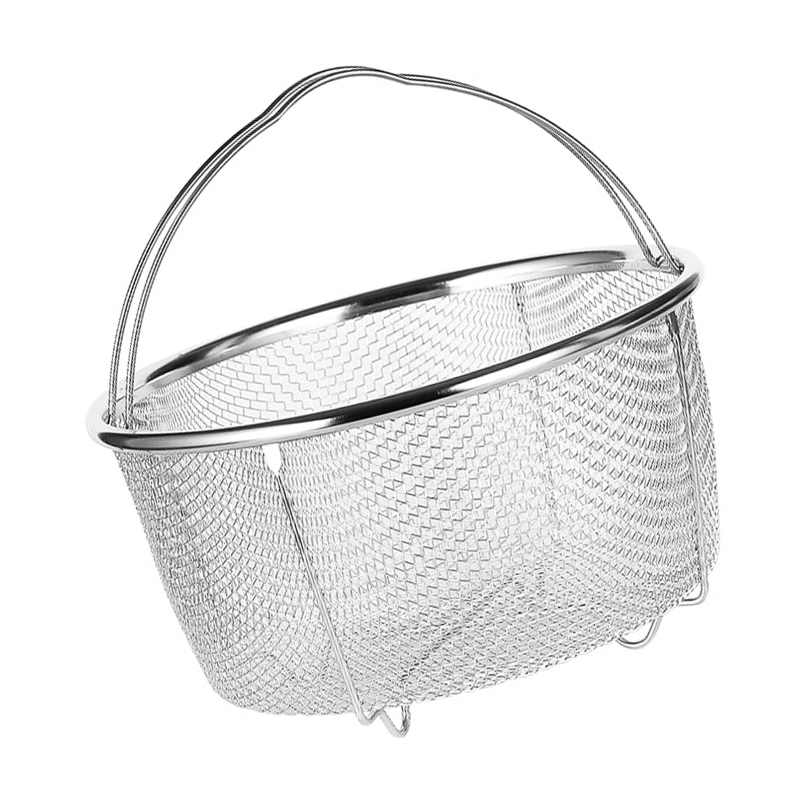Cestello per Cottura a Vapore in Rete, Pentola per Cottura a Vapore Versatile Resistente Al Calore Facile da Pulire per Ristoranti (18 cm)