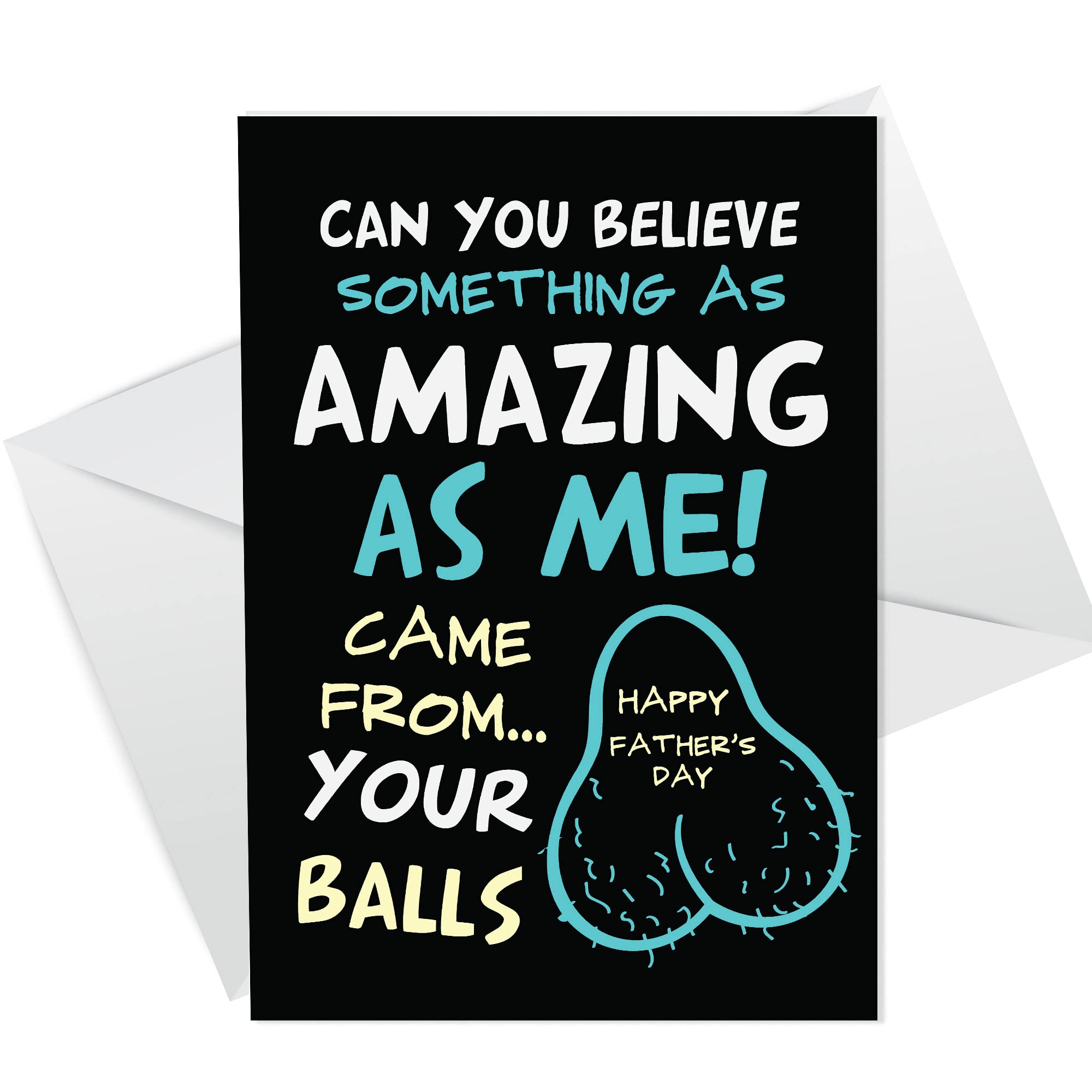 RED OCEAN Novelty Fathers Day Card For Dad From Daughter Son Funny Joke RUDE Card For Him Dad Card For Fathers Day