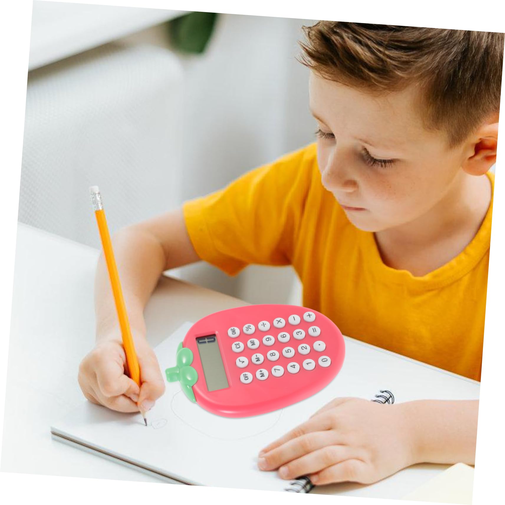 Uonlytech Calculator Cute Strawberry Design Portable Tabletop Calculator for Office School and Home Use Performs Addition Subtraction Multiplication and Division and Practical