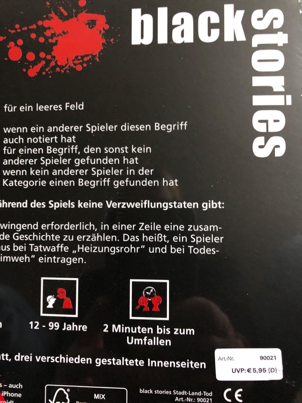 moses spielzeug Moses 90021 black stories - Stadt Land Tod | Die rabenschwarze Stadt