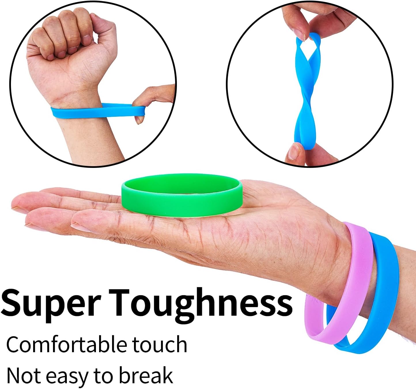 Custom Luminous Printed Silicone Wristbands- Personalized Wholesale Rubber Bracelets- Customized for Motivation, Events, Gifts, Support, Fundraisers, Awareness