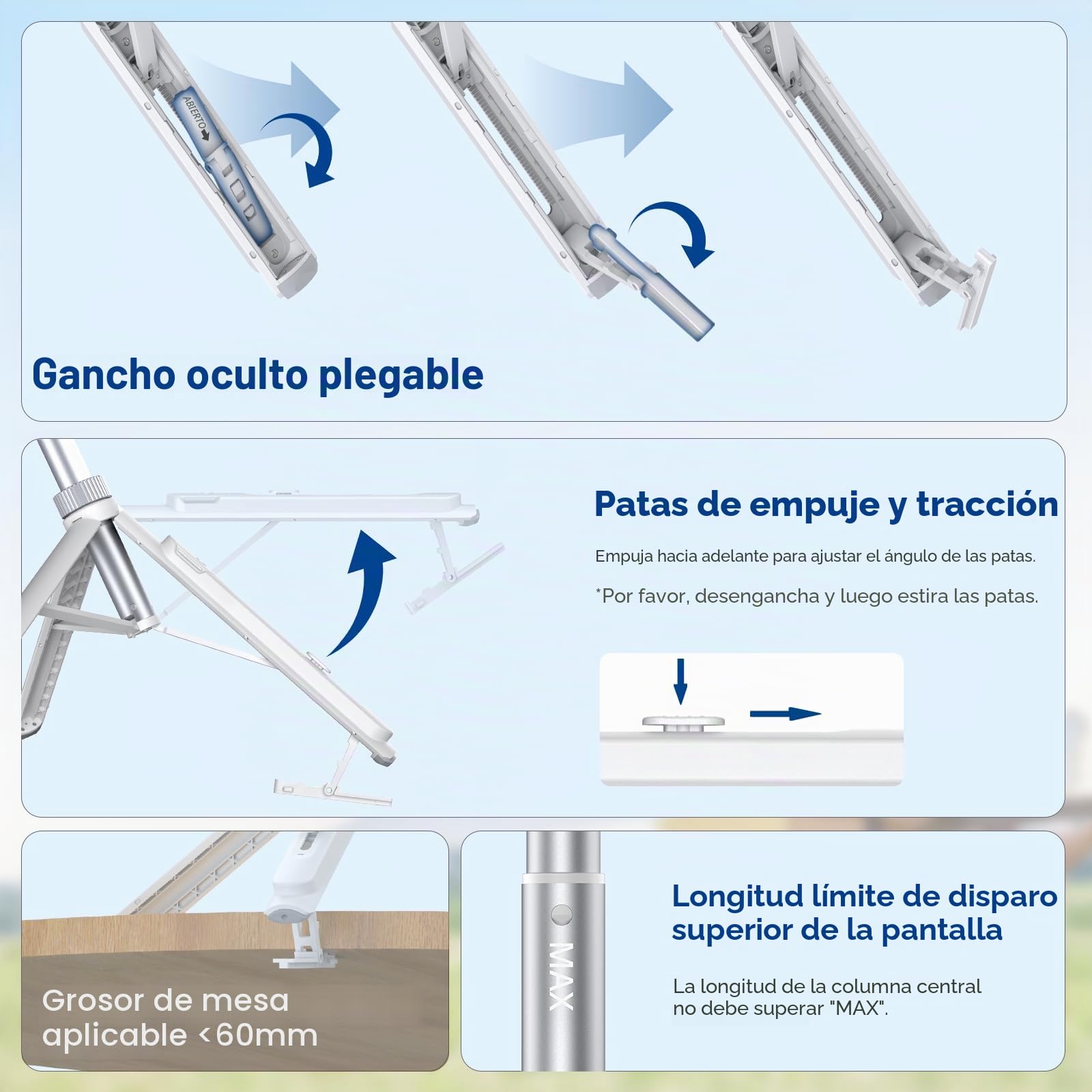 ULANZI TT88 - Trípode Extensible para teléfono, Soporte magnético para Selfie de 57 Pulgadas con Clip 2 en 1, White trípode de Montaje de Zapata fría Compatible con iPhone, Ligero para Viajes