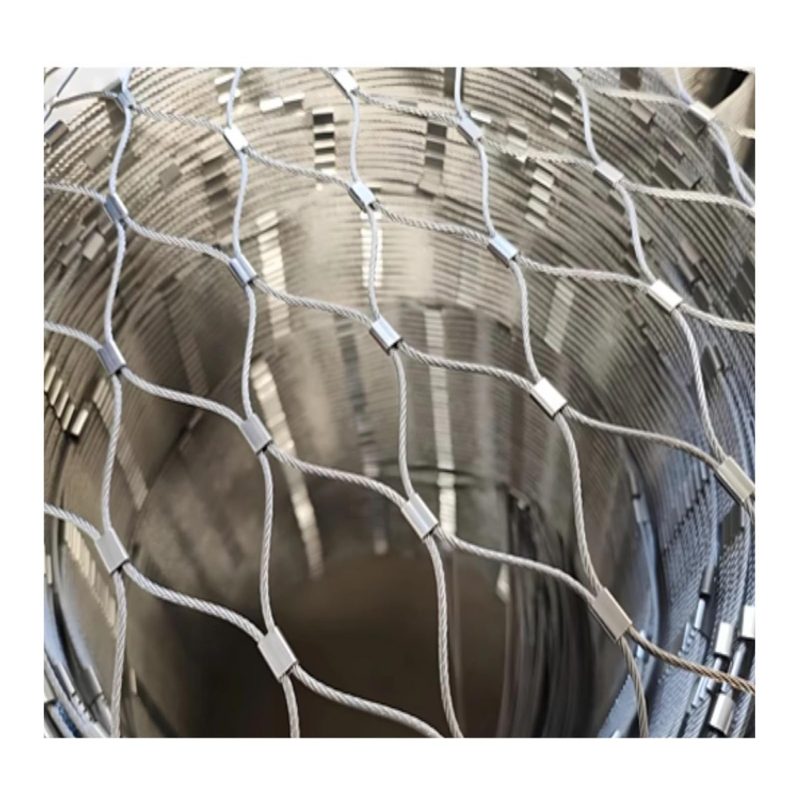Rete di riempimento in metallo estensibile per balaustre sicurezza industriale e protezione edilizia versatile 1 x 2,4 m (3,2 x 7,8 piedi) maglia per impianti sportivi e uso agricolo