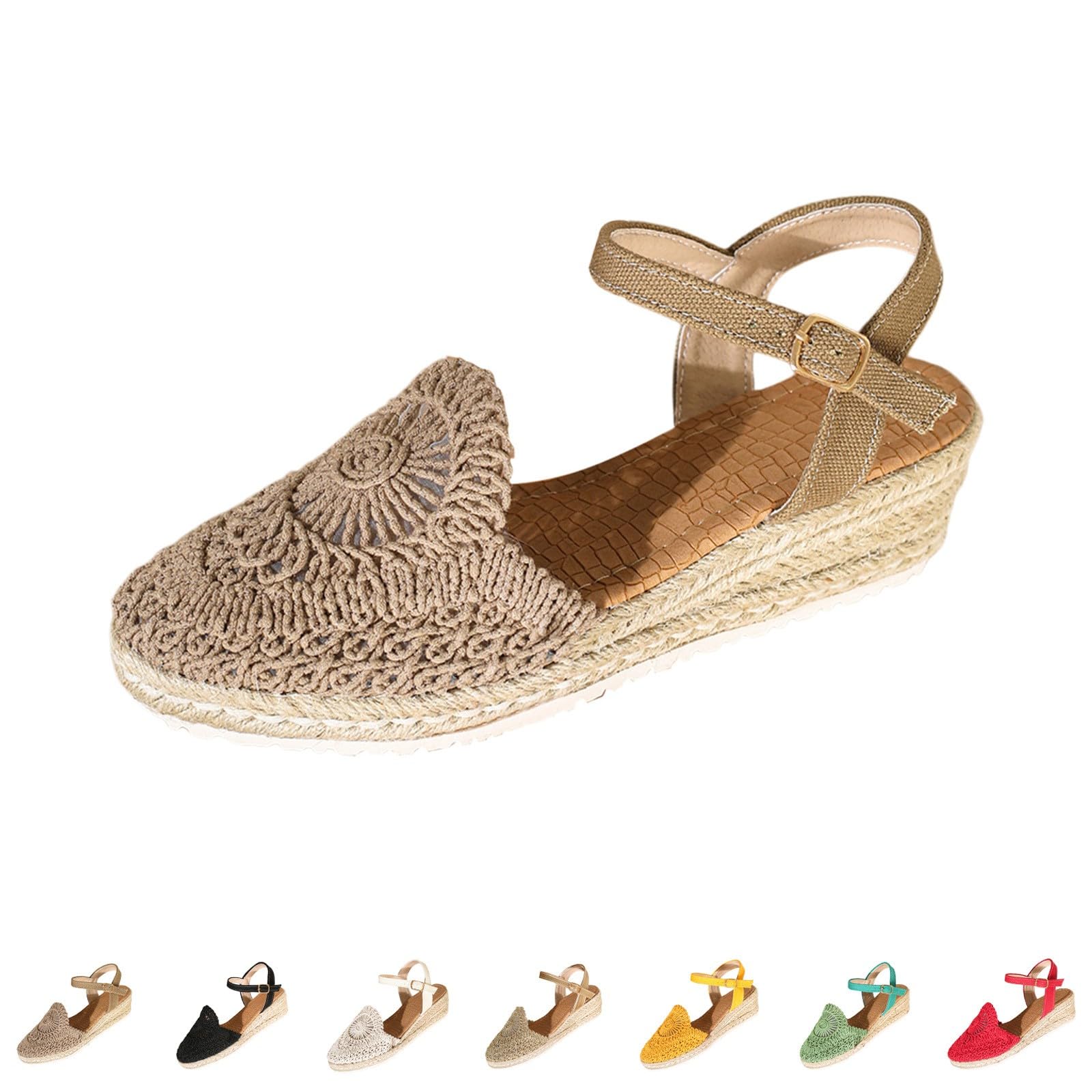 Generico Sandales OrthopéDiques Femme Confortables LéGèRes AntidéRapantes Semelle Souple Respirantes Chaussures Femme éTé éLéGantes Mules Support Coupe Large Ville Usage Quotidien