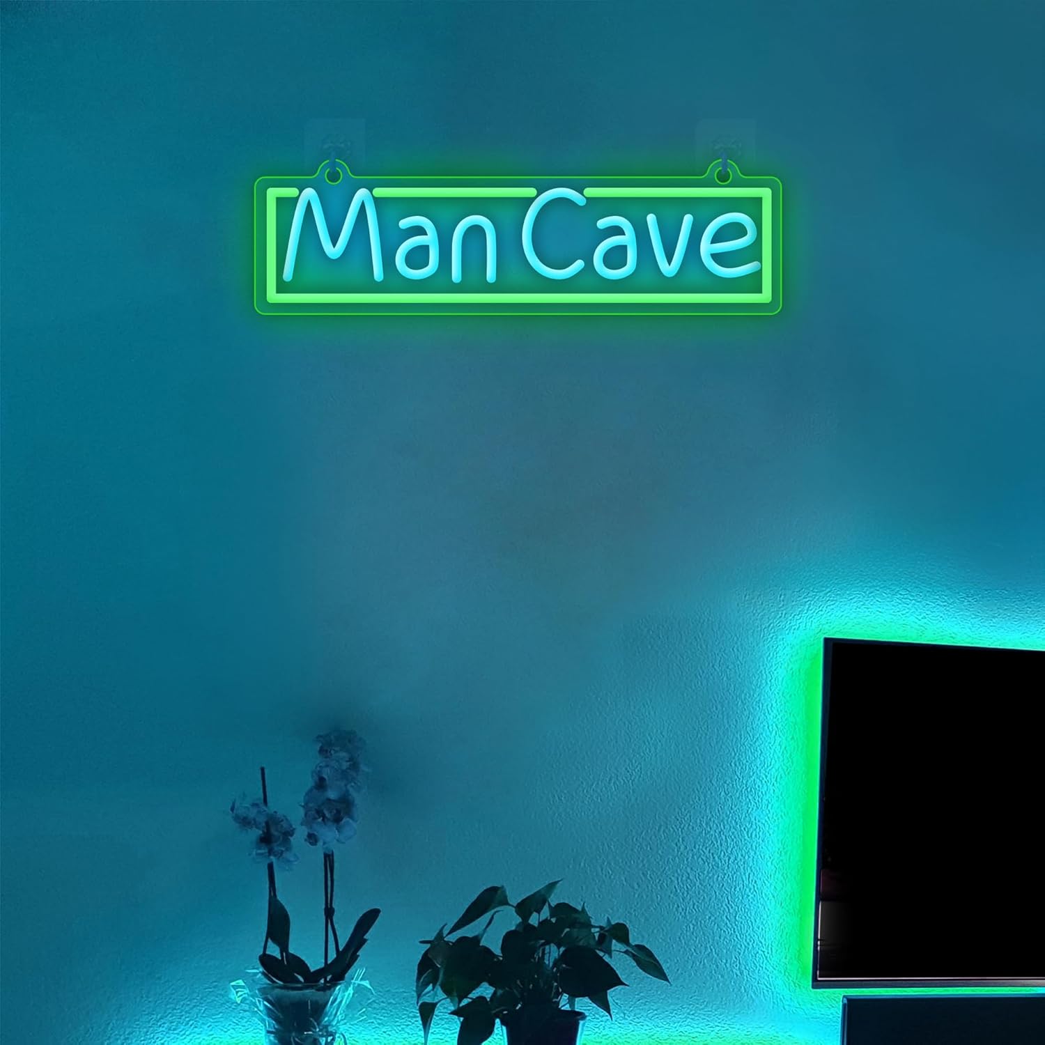 YuanDian Man Cave Neon Sign, Neon Lights for Gamer Room Wall Decor, Gift Ideas for Boys Game Nephew Men Teen Son Grandson