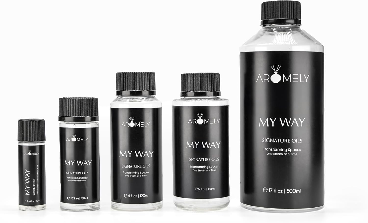 AROMELY My Way Essential Diffuser Oil Blend - Inspired by 1 Hotel® - Luxurious Fragrance with Notes of Leather, Cardamon, Lemon, Cedarwood, Iris and Amber. 500ml, My Way