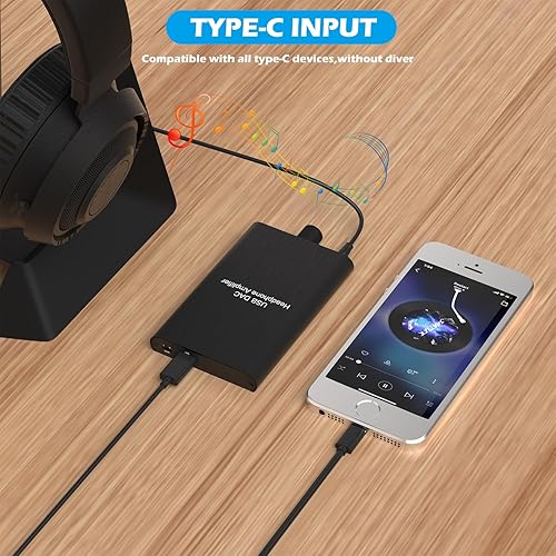 Miniatura 9 de Amplificador de auriculares portátil de 0.138 in de audio estéreo de entradasalida de control de volumen con interruptor de ganancia, batería