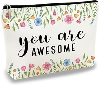 Bolsa de maquillaje de lona motivacional con ...