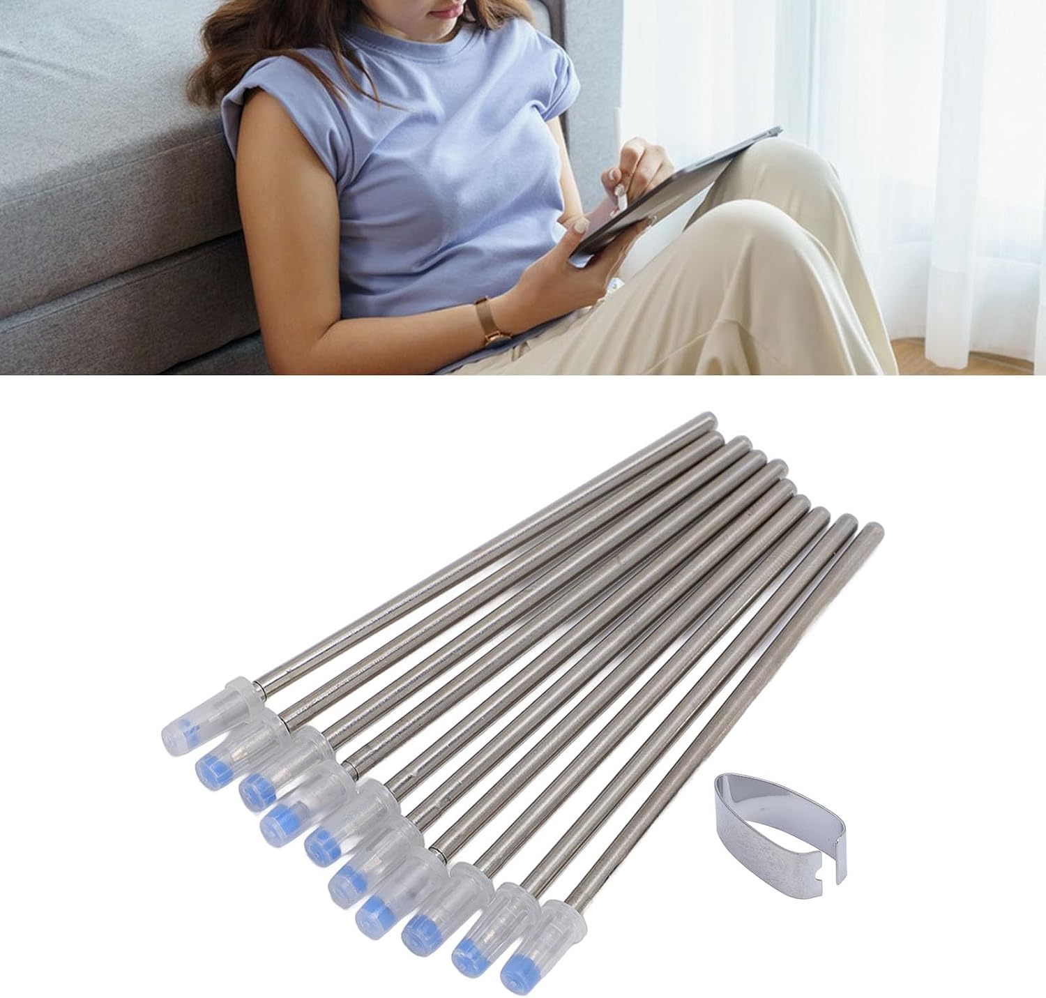 10PCS D1 Ballpoint Refills Metal Ultra Fine 0.5mm Tips for Accurate Writing Ideal for Multifuntion Ballpoint Pens image 2