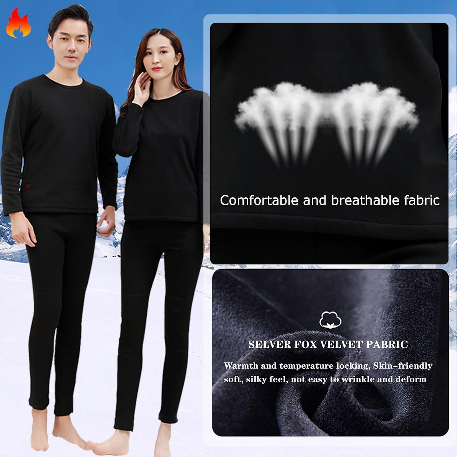 Electric Heated Thermal Underwear Set Men Women Outdoor 20 Zone Heating Bottom Top Pants for Hunting Fishing Cycling