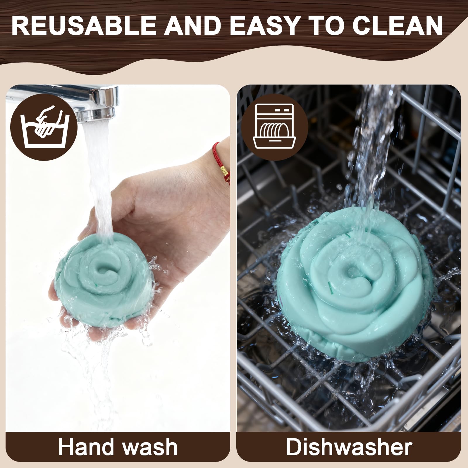 Stampi in Silicone, 24 Pezzi Riutilizzabili Stampo Muffin, Antiaderenti Pirottini per Friggitrice Ad Aria, 4 Forme Stampo Ciambella per Torte, Creme e Budini (Sicuri in forno fino a 220 °C)