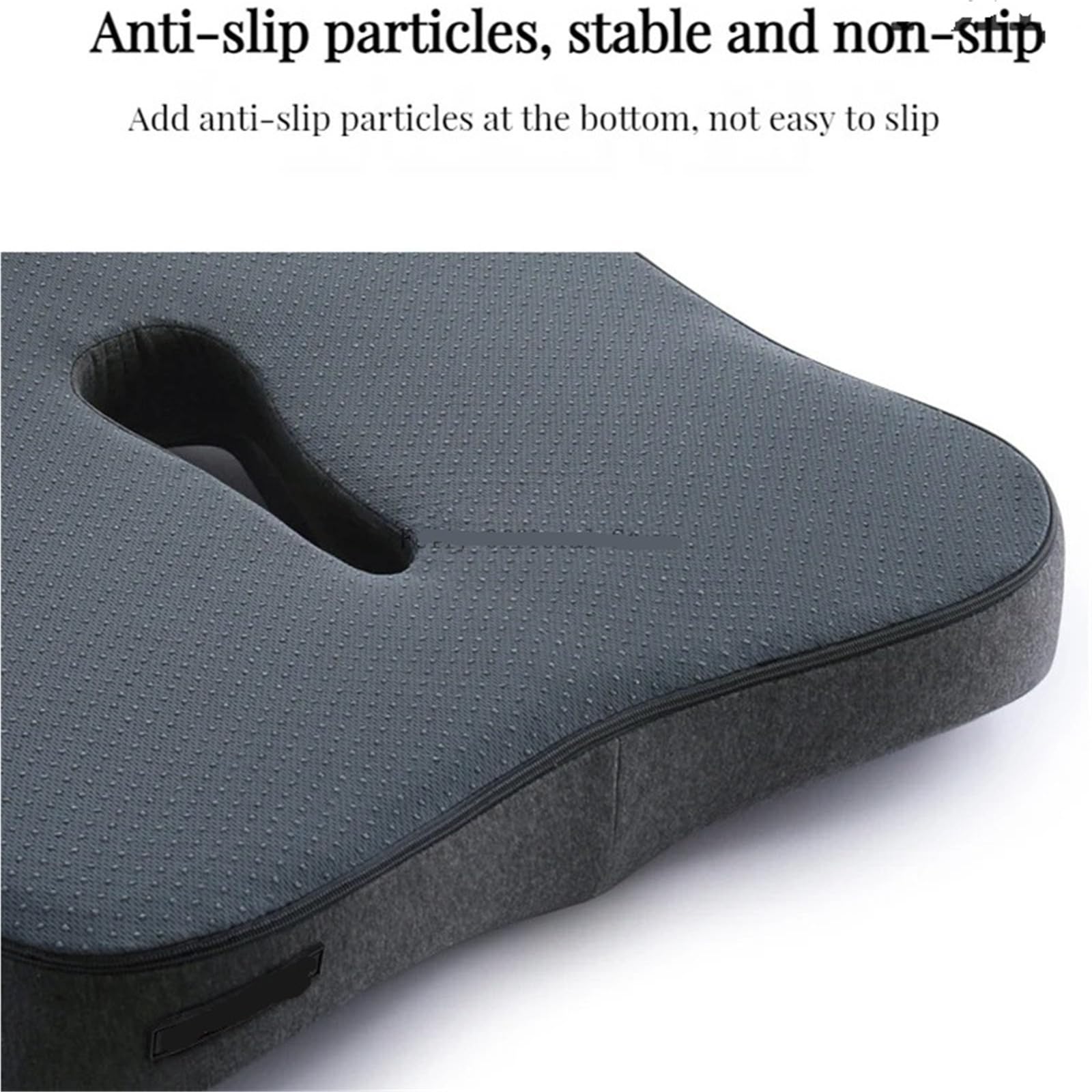 Cuscino ortopedico per sedia da ufficio in memory foam, cuscino di supporto per sedile auto, cuscino massaggiante, ortopedico, per alleviare il dolore al coccige (nero, base (vita del sedile)