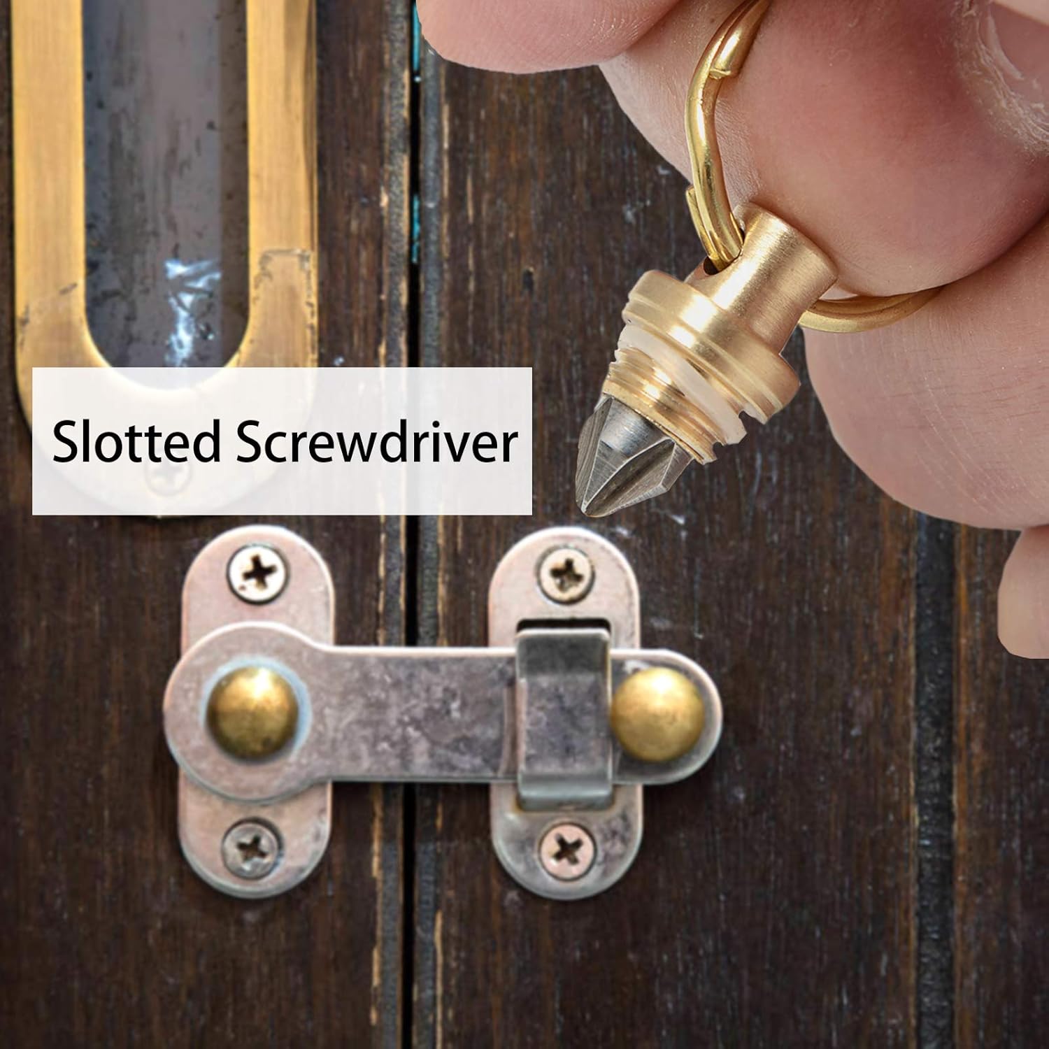 DIAFLY 6 Functions Self Defense Keychain Set-5 in 1 Multitool and Safety Whistle-Bottle Opener with Mini Box Cutter Screwdriver-Window Glass Breaker-Survival Whistle-Made by Solid Brass, Gold, Small : Tools & Home Improvement