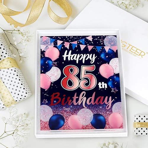 Miniatura 60 de LINGTEER Happy 11th Birthday Decorations, 2Pcs Black&Gold Stand Print Acrylic Table Centerpieces Backdrop Board- Cheers to 11 Years Old Fun Birthday