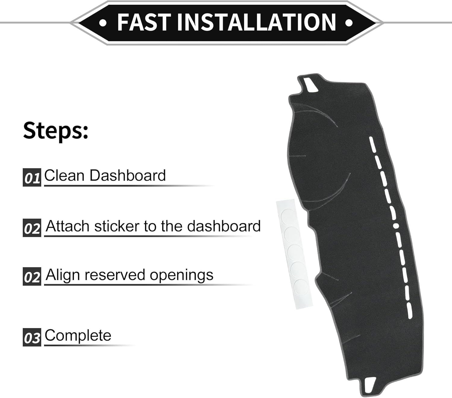 Dash Cover Compatible for Hyundai Elantra 2007-2010, Non-Slip Polyester Silicone Gray Center Console Dashboard Cover Pad Carpet