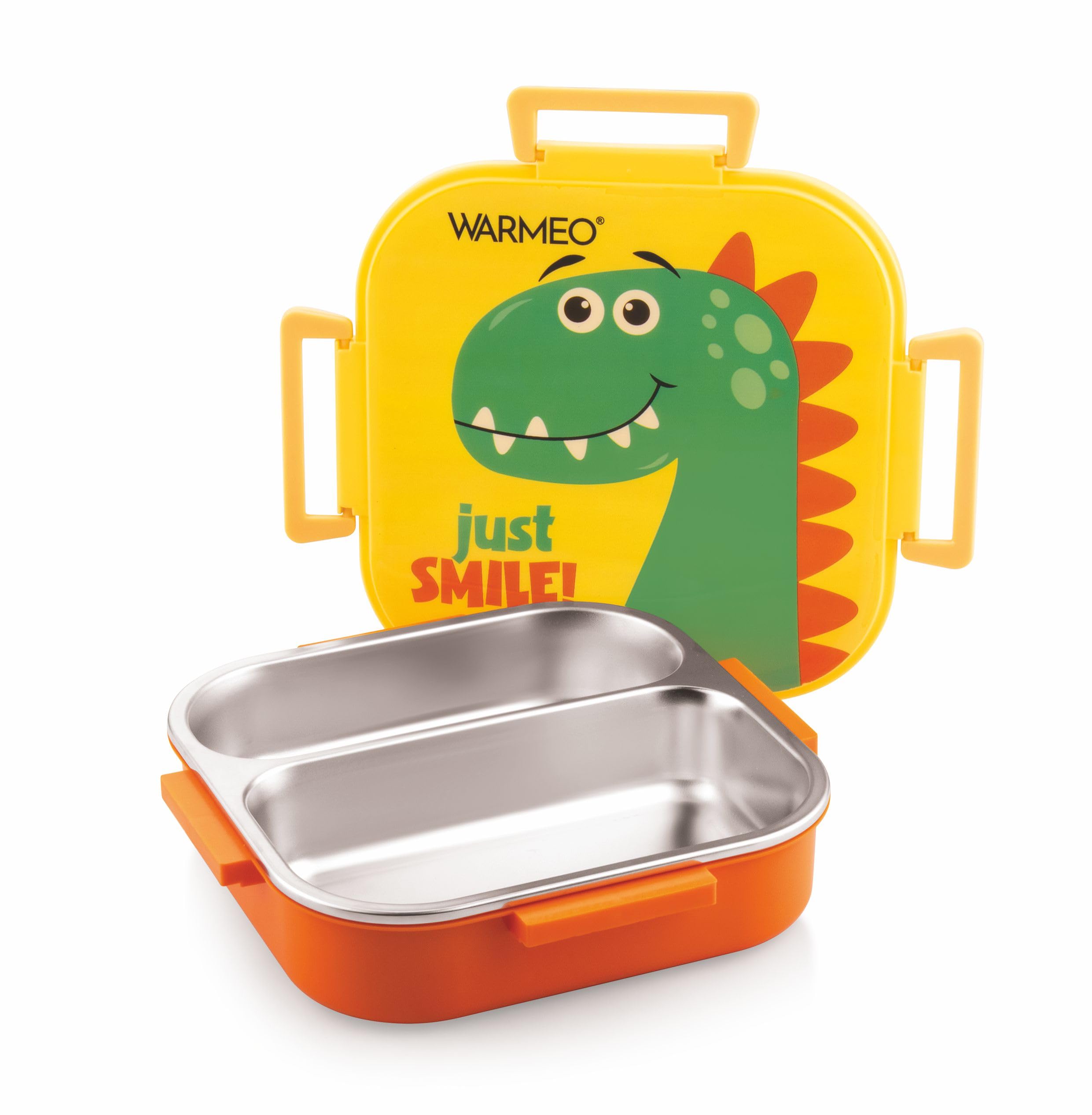 WARMEO Jerry Insulated Stainless Steel Lunch Box (Dino, 2 Compartment Lunch Box)