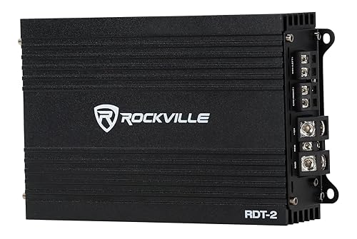Miniatura 5 de Rockville RDT-2 1600W Max400W RMS Amplificador de coche Clase D de 2 canales, compacto, de alta eficiencia, entradas Tiffany RCA, para entusiastas