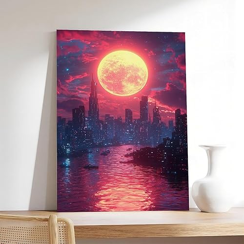Miniatura 7 de XAHOR Vaporwave Wall Art  Retro Futuristic Neon Synthwave Print for Modern Home Decor Canvas Poster Wall Art Decor Print Picture Paintings for