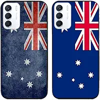 Capa para Infinix Zero 5G 2023, retrô bandeira da Austrália impressa durável degradável gel de silicone capa traseira fina para celular, 2 peças/lote