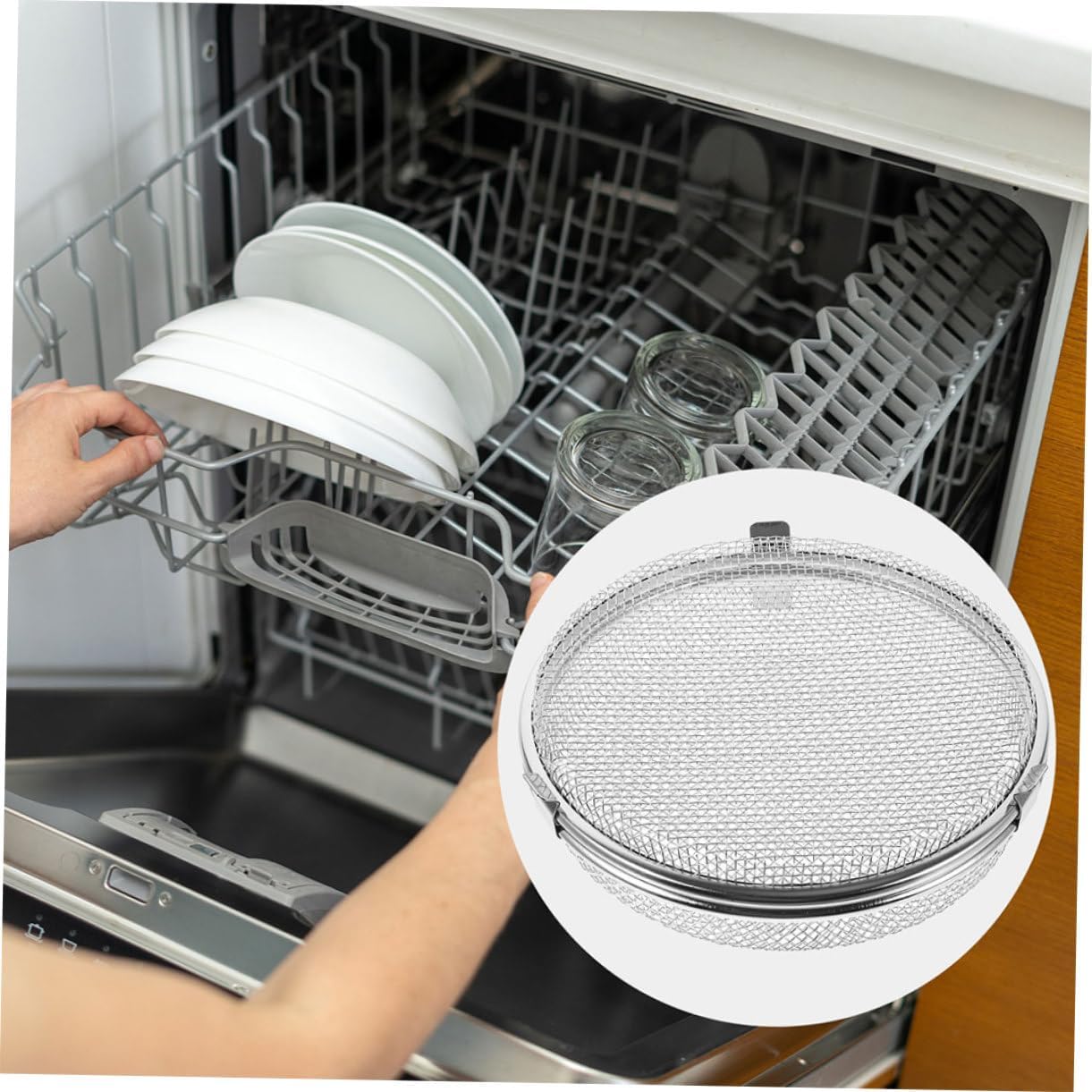 Stainless Steel Dishwasher Basket Large Capacity Pot Pan Organizer for Kitchen Silverware