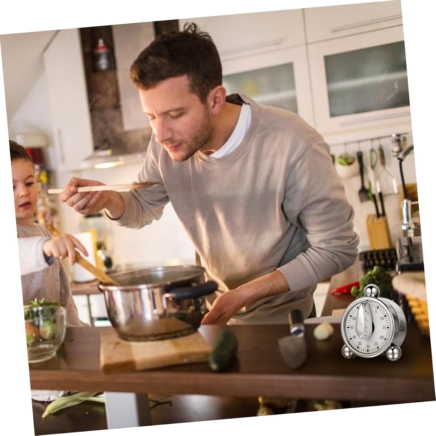 1pc Practical Knob Timer Alarm Clock Simple Mechanical Countdown Timer for Kitchen Cooking Easy Setup No Battery Required Accurate Management Stylish Design for Home Office