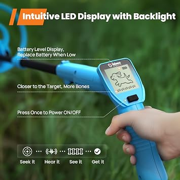 2Pcs Metal Detectors for Adults and Kids, Orange+Blue