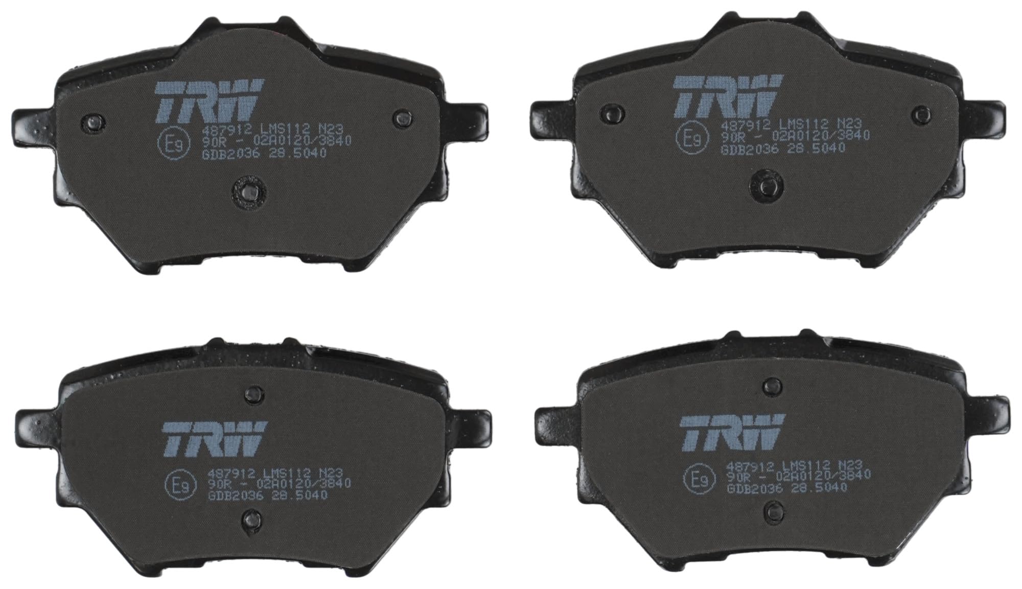 TRW GDB2036 Pastillas de Freno Juego de 4 para Peugeot 3008 II SUV (MC_, MR_, MJ_, M4_) 2016 - Eje Trasero y Otros Vehículos