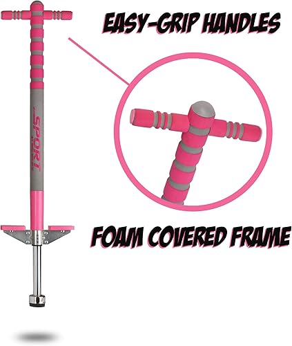 Miniatura 4 de New Bounce - Palo saltarín para niños  Palos saltarines para mayores de 5 años 40 a 80 libras  Edición deportiva calidad fácil agarre palo saltarín