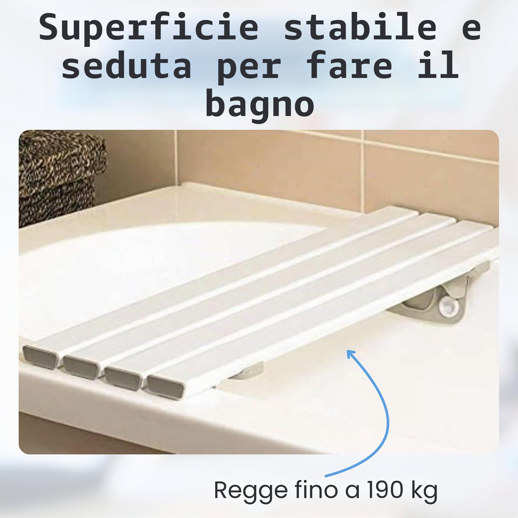 Homecraft - Asse sedile per vasca da bagno, modello Savanah, 66 cm, bianco