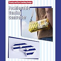 Vista 6 de PB TAILS Blue and White Bluetooth Game Controller - Portable Mini Gaming Controller for PC, Switch, Steam, Steam Deck, Phone - WirelessWired