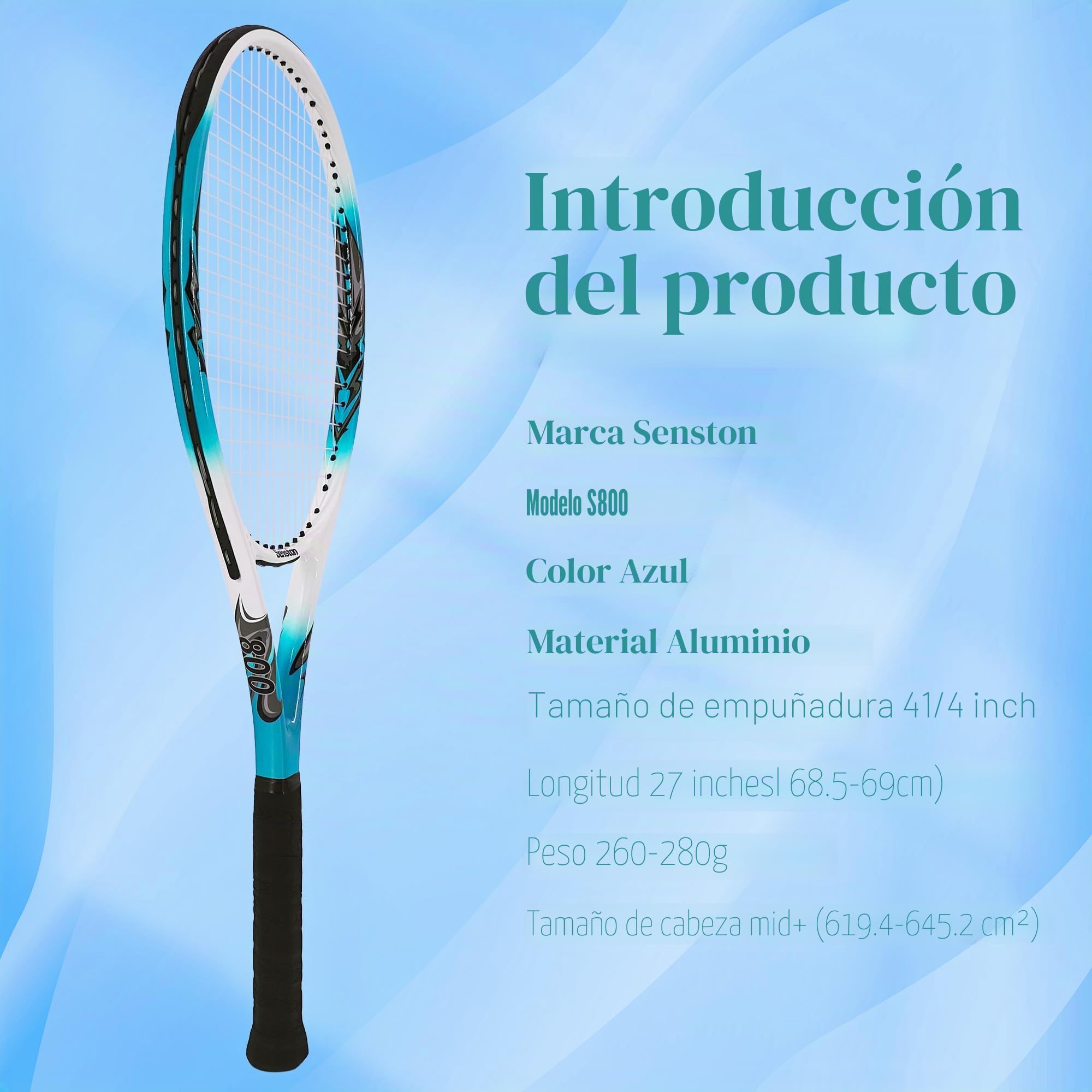 Senston Raqueta de tenis de 27 pulgadas para hombres y mujeres