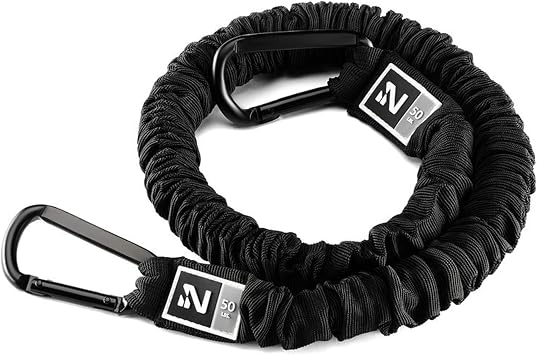 Iron Neck Resistance Band, Durable Exercise Band with Steel Carabiners for Neck Training, Strength Workouts, Stretching, and Rehab