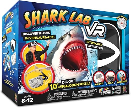 STEAM Shark Lab VR - Libro de realidad virtual interactivo ilustrado y juego de actividades de aprendizaje STEAM - para edades de 8 años en adelante