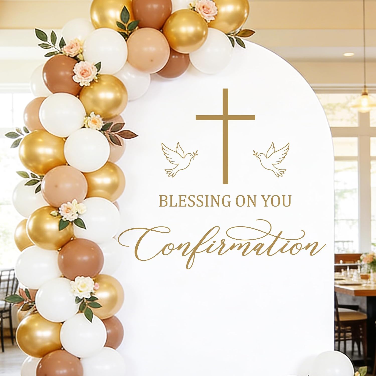 Blessing on Your Confirmation Wall Decal My Baptism Party Decor Religious Christening Baby Shower Party Decoration Supplies
