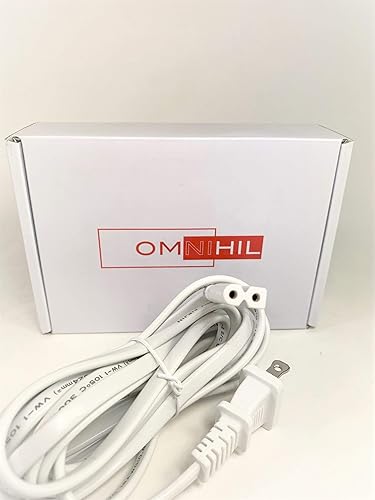 Miniatura 4 de Omnihil Cable de alimentación de CA blanco de 10 pies compatible con la trituradora de papel de corte cruzado estilo escritorio Aurora AS420C