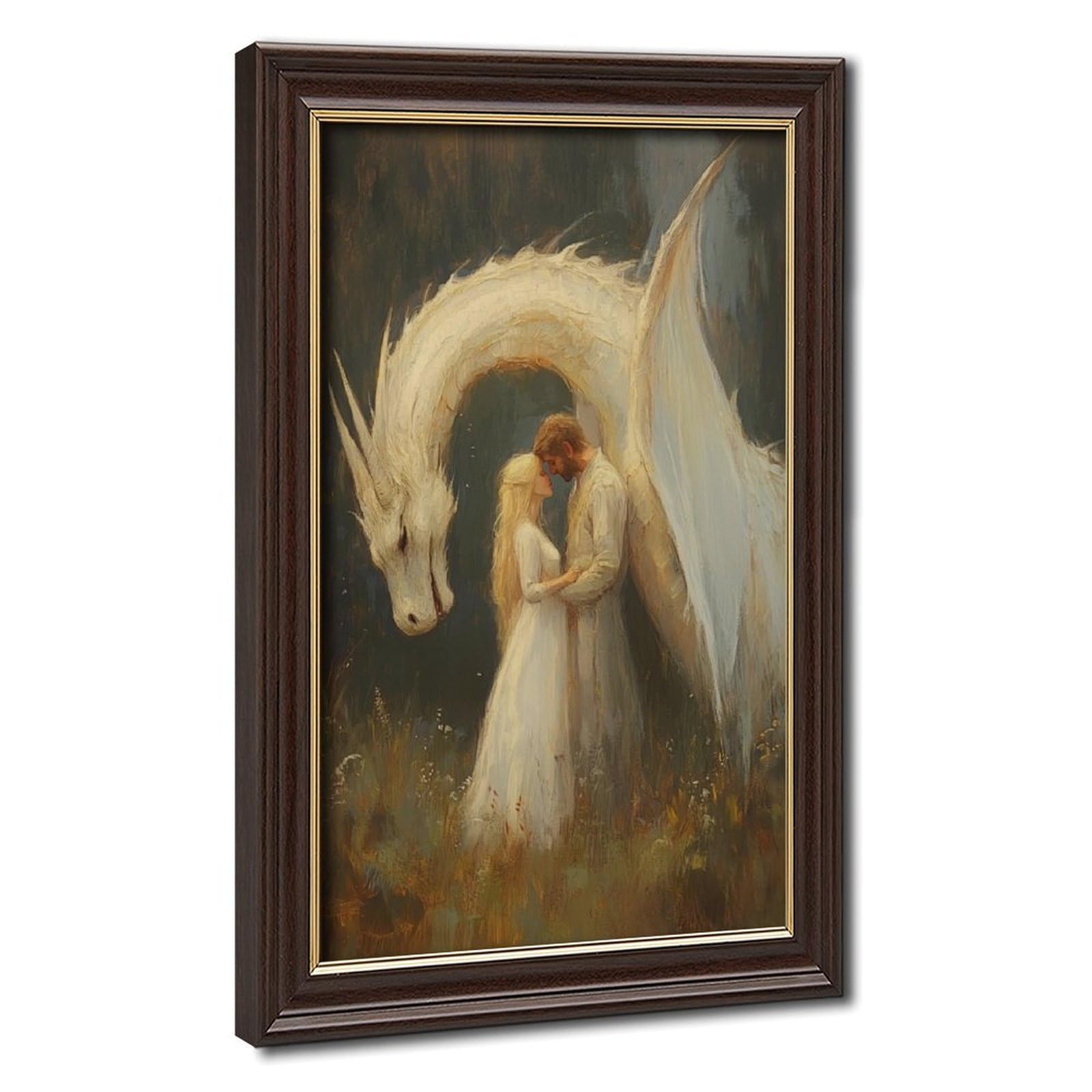 Bareronor Dragon Fantasy Canvas Poster for Dorm Room Decor Gift