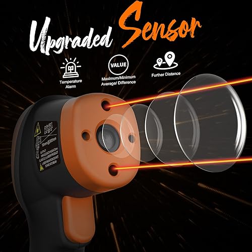 Miniatura 3 de AIOMEST - Termómetro infrarrojo de alta temperatura, pirómetro digital IR 301 de medición de temperatura -58  2732 , Termómetro industrial láser