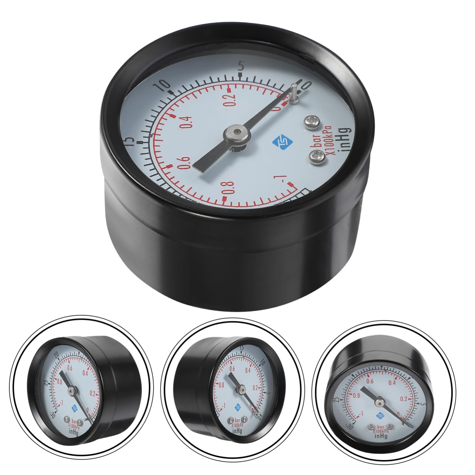Manómetro de vacío Manómetro de vacío con pantalla de esfera Manómetro de presión de agua, aceite y gas Probador de manómetro de presión de vacío Manómetro de presión de doble escala Manómetro de vac
