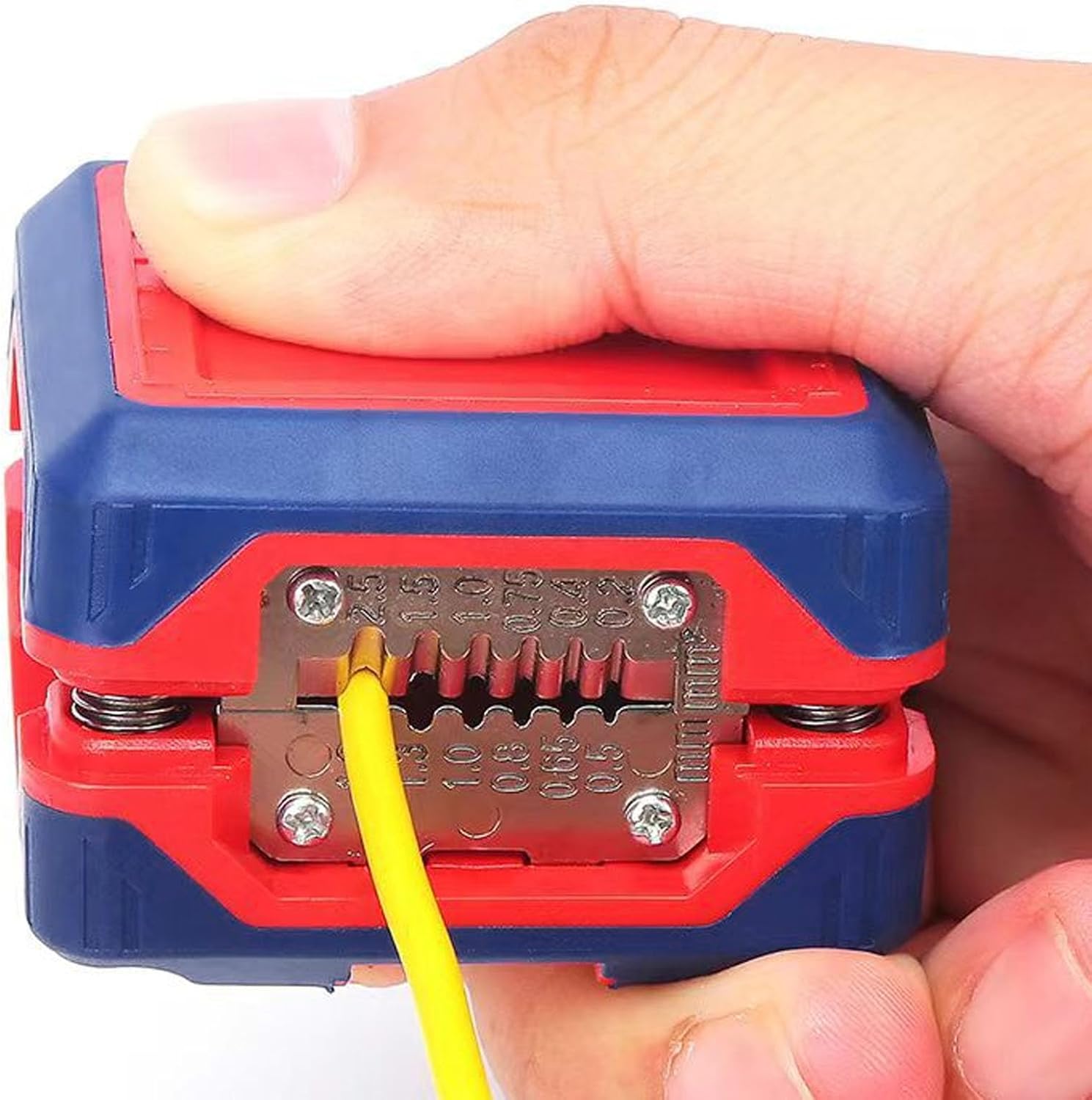 Wire Stripper Press Box Professional Cable Stripping Cutting Crimping Tool, ABS Material, 3-in-1 Function, with Storage Box