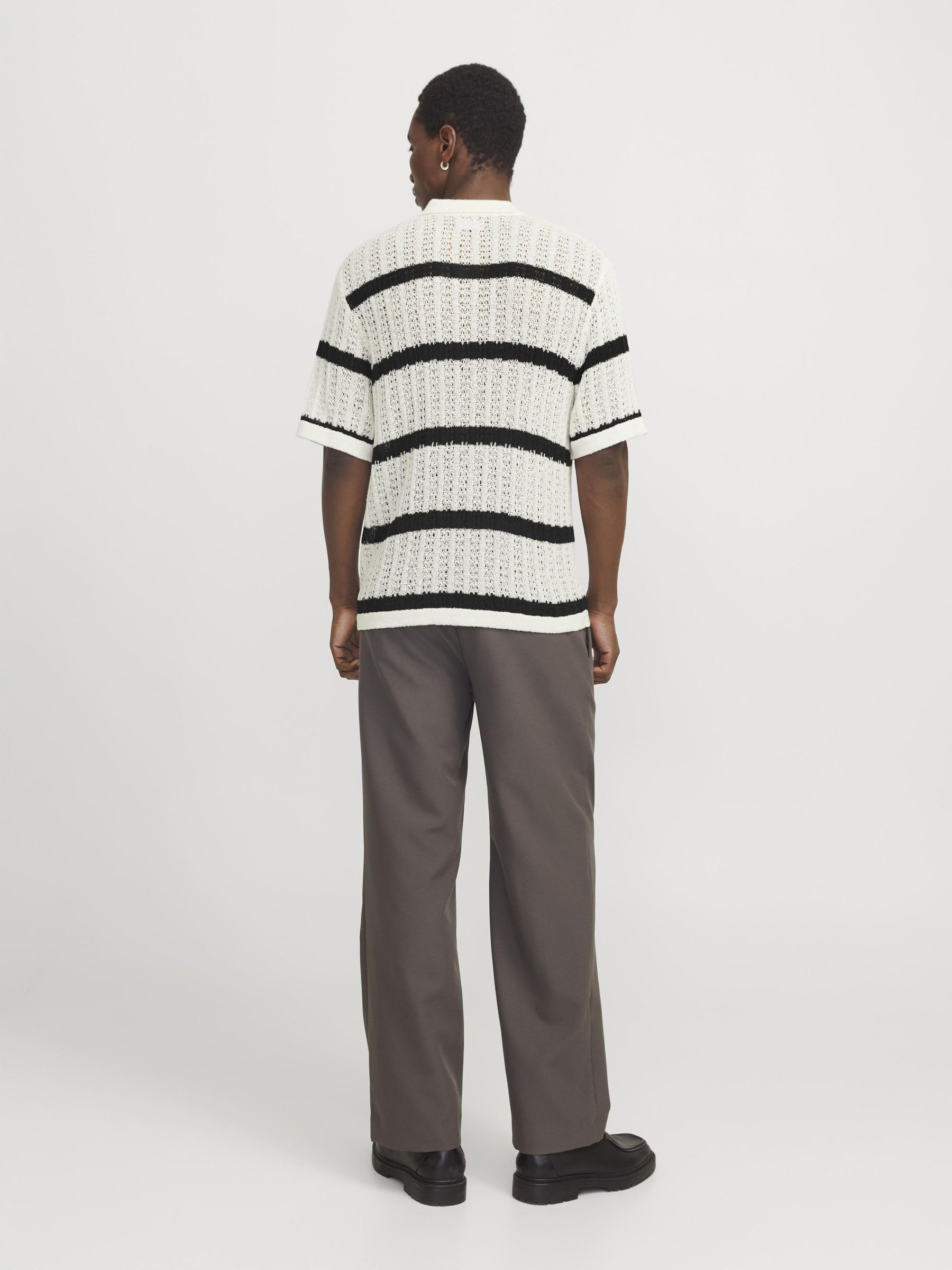 JACK & JONES Męska koszulka polo w paski, cedr, S